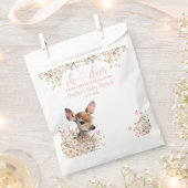 ウッドランドディアベビーシャワーガール フェイバーバッグ (クリップ留めされた状態)