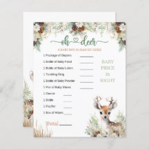 ウッドランドディアベビーシャワーボーイゲーム