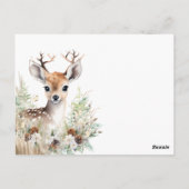 ウッドランドディアベビーシャワーボーイゲーム ポストカード (裏面)