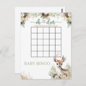 ウッドランドディアベビーシャワーボーイゲーム ポストカード (正面/裏面)