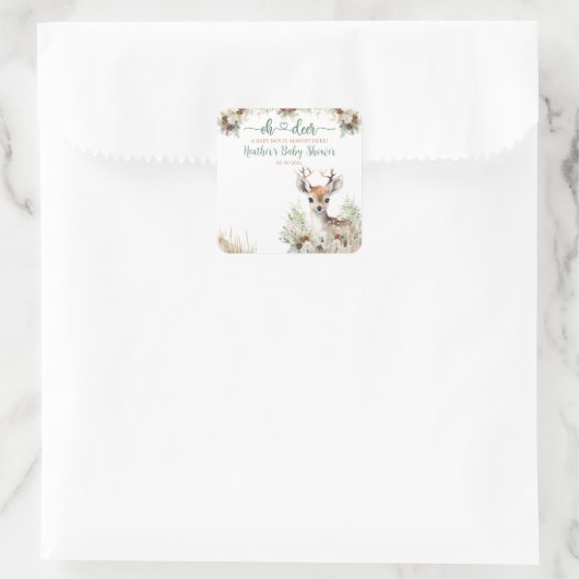 ウッドランドディアベビーシャワーボーイ スクエアシール (バッグ)