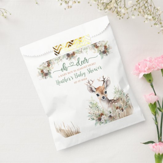 ウッドランドディアベビーシャワーボーイ フェイバーバッグ (封をした状態)