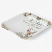 ウッドランドディアベビーシャワーボーイ ペーパープレート (傾斜あり)