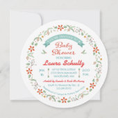 ウッドランドディアベビーシャワー招待状 招待状 (裏面)