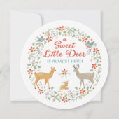 ウッドランドディアベビーシャワー招待状 招待状 (正面)