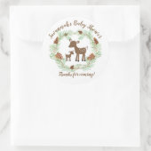 ウッドランドディアベビーシャワー特典シール ラウンドシール (バッグ)