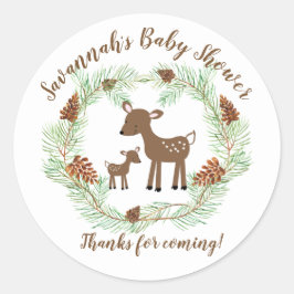 ウッドランドディアベビーシャワー特典シール ラウンドシール