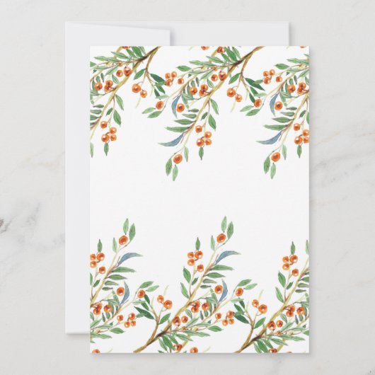 ウッドランドディアベビーシャワー誕生日サンキューカード サンキューカード (裏面)