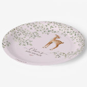 ウッドランドディアベビーシャワー ペーパープレート (アングル)