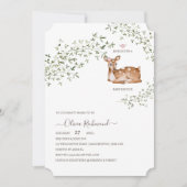 ウッドランドディアベビーシャワー 招待状 (正面)