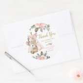 ウッドランドディアボホトライバルベビーブシャワー誕生日 ラウンドシール (封筒)