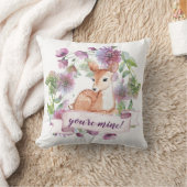 ウッドランドディアーアンユーはマイニングギフト装飾用クッション クッション (ブランケット)