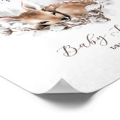 ウッドランドディアーウィンターベイビーシャワーへようこそ ポスター (角)