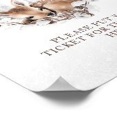 ウッドランドディアーウィンターベイビーシャワーオムツラッフル ポスター (角)