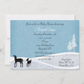 ウッドランドディアーウィンターベビーシャワー招待状 招待状 (裏面)