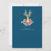 ウッドランドディアーエクセージングパーティー招待状ガール 招待状 (裏面)