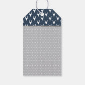 ウッドランドディアーサンキューラベル、〔雄ジカの〕枝角、ベビーシャワー ギフトタグ (裏面)