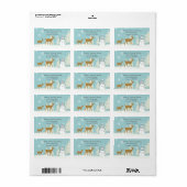 ウッドランドディアーズ雪だるま冬住所 シール (フルシート)