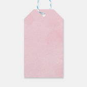 ウッドランドディアー赤面フローラグリーンリー金ゴールドベビーポーン ギフトタグ (裏面)