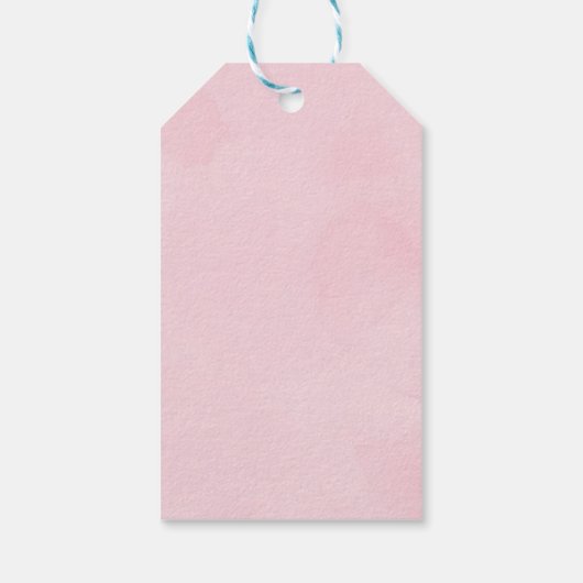 ウッドランドディアー赤面フローラグリーンリー金ゴールドベビーポーン ギフトタグ (裏面)