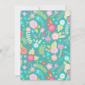 ウッドランドディアー&キツネベビーシャワー招待状ガール 招待状 (裏面)