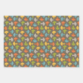 ウッドランドデザインラッピング紙セット ラッピングペーパーシート (正面3)