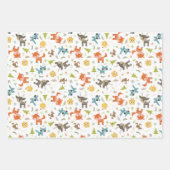 ウッドランドデザインラッピング紙セット ラッピングペーパーシート (正面2)