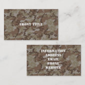 ウッドランドデザートミリタリーカモフラージュ 名刺 (正面/裏面)