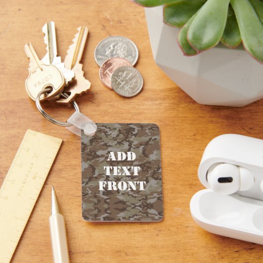 ウッドランドデザート軍隊カモフラージュ キーホルダー (デスク)