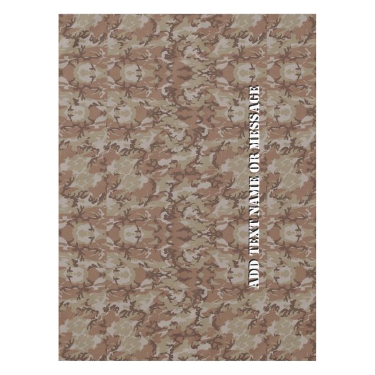 ウッドランドデザート軍隊カモフラージュ テーブルクロス (正面)