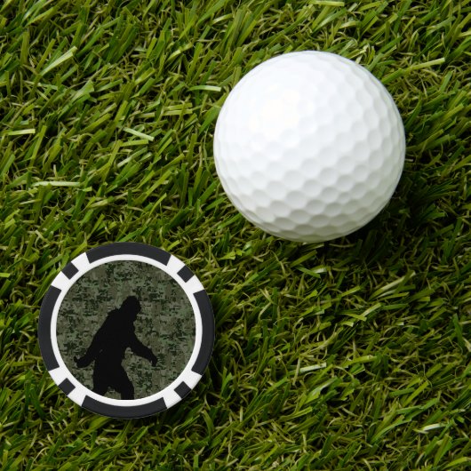 ウッドランドデジタルカモフラージュのビッグフット ポーカーチップ (ゴルフボールマーカー)