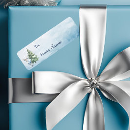 ウッドランドトナカイのクリスマスギフトラベル ラベル