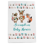 ウッドランドトライバルアニマルズベビーシャワー抱き枕 ミディアムペーパーバッグ (正面)