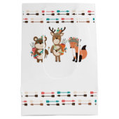 ウッドランドトライバルアニマルズベビーシャワー抱き枕 ミディアムペーパーバッグ (裏面)