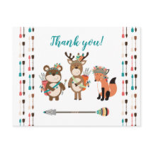 ウッドランドトライバルボホ赤ちゃんシャワーありがとうご注意