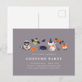 ウッドランドトリックまたはトレーター インビテーションポストカード (正面/裏面)