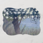 ウッドランドトワイライトフェアリーライトズ結婚式招待状 招待状 (正面/裏面)