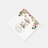 ウッドランドトースツール&キノコ秋ベビーシャワー スタンダードカクテルナプキン (角)