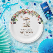 ウッドランドトースツール&キノコ秋ベビーシャワー ペーパープレート (パーティー)