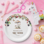 ウッドランドトースツール&キノコ秋ベビーシャワー ペーパープレート (パーティー)