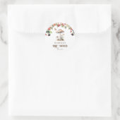 ウッドランドトースツール&キノコ秋ベビーシャワー ラウンドシール (バッグ)