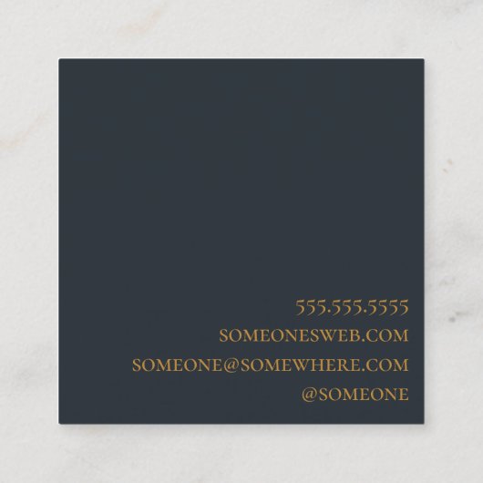 ウッドランドナイトバーンドフクロウ&ルナモス スクエア名刺 (裏面)