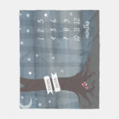 ウッドランドナイトベビーマイルストーンフリース フリースブランケット (正面)