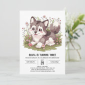 ウッドランドハウリングデジタルウルフ誕生日 招待状 (スタンド正面)