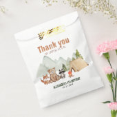 ウッドランドハッピーキャンパーキャンプ誕生日サンキューユユー フェイバーバッグ (封をした状態)