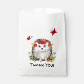 ウッドランドハリネズミ蝶の赤ちゃんシャワーありがとう フェイバーバッグ (正面)