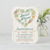 ウッドランドハートブライダルシャワー招待 招待状 (スタンド正面)