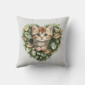 ウッドランドハート子猫コージー秋 クッション (裏面)