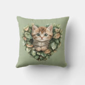 ウッドランドハート子猫コージー秋 クッション (裏面)