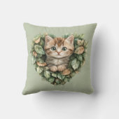 ウッドランドハート子猫コージー秋 クッション (裏面)